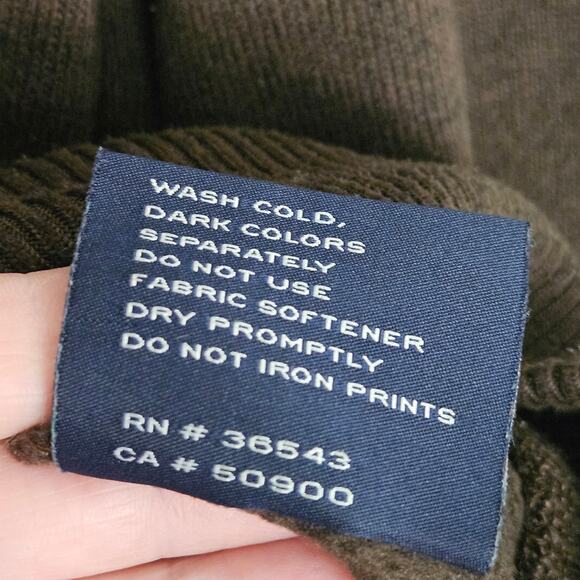 GH Bass & Co Mens Brown Henley Hooded Sweater Elbow Patches Y2K Size S - Picture 8 of 13